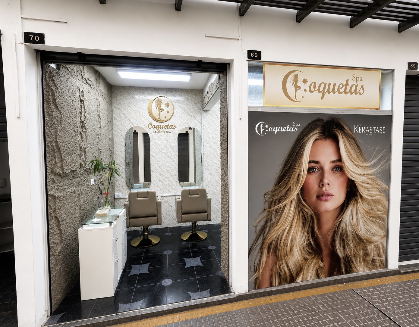 Fachada del nuevo salón Coquetas Spa en San Isidro, Lima